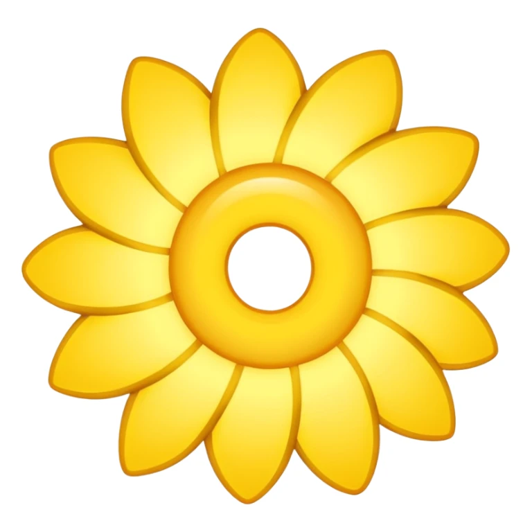 Yellow Twirl Circle Ray shape sticker