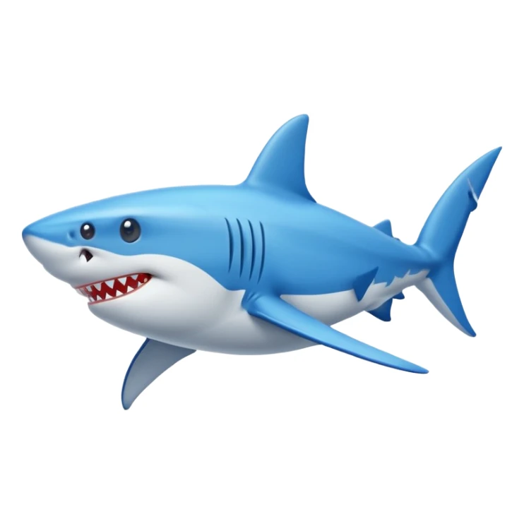 Tiburon con zapatos nike azules sticker