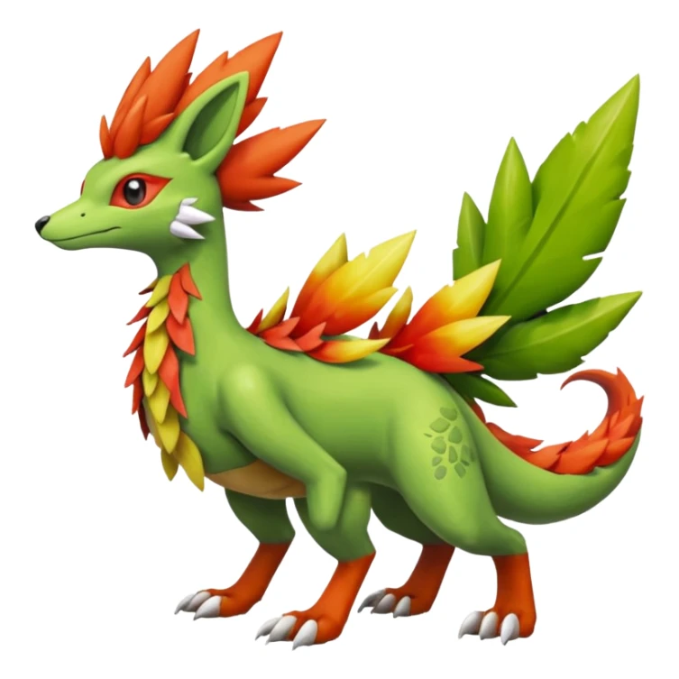 Sceptile-Inteleon-Delphox-Pokémon-Fakémon-creature sticker