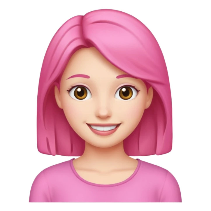 A pink woman cute and pretty sticker