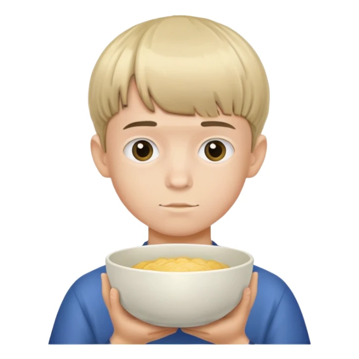 boy with bowl haircut sticker