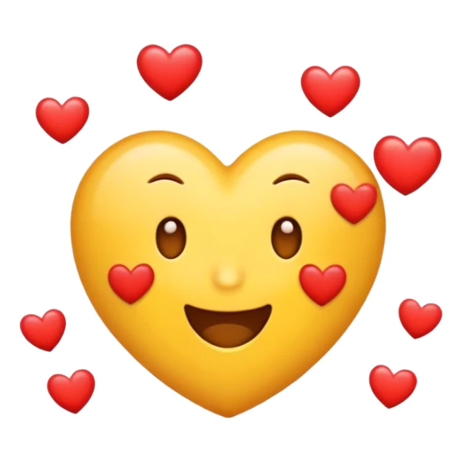 emoji con cara de llorando de felicidad con corazones sticker