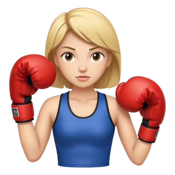 boxing lady sticker