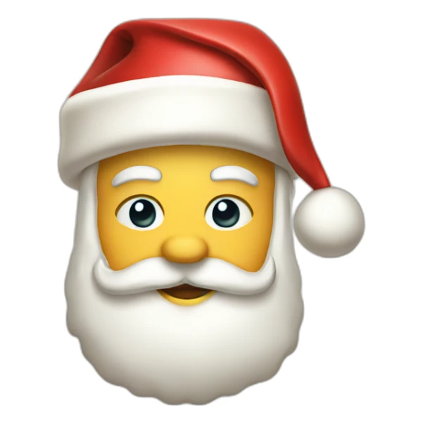 santa claus on an ince cream sticker