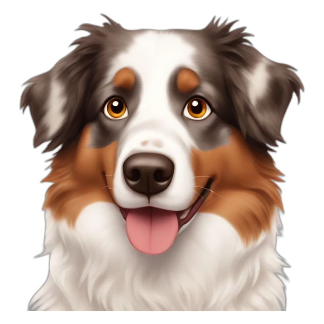 Australian Shepherd red merle with Brown fur around the right eye sticker