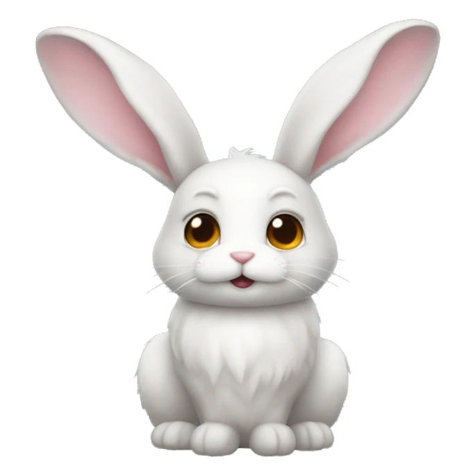 Bunny with wings and antlers sticker