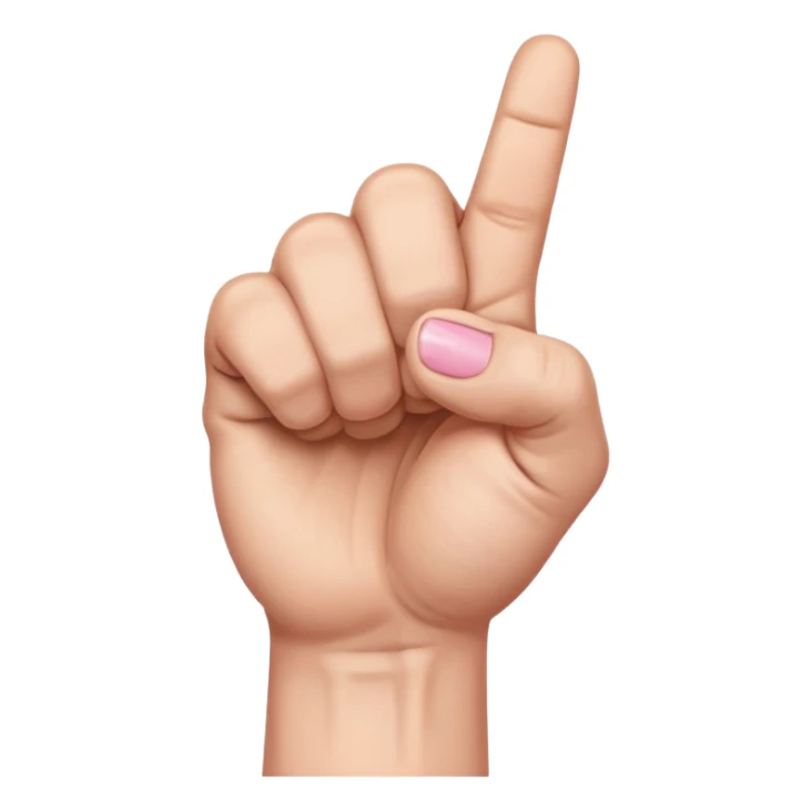 Closed fist with pinky finger sticking up sticker