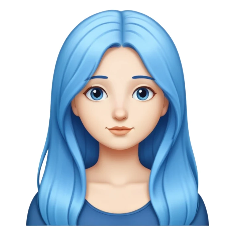 Perfect {{{ curvy}}} {{straight very long medium to sky blue hair}} sticker