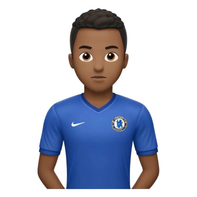 Black Chelsea FC Soccer player scoring a goal sticker