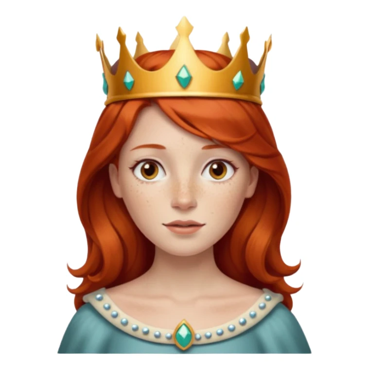 woman pelirroja con corona  sticker