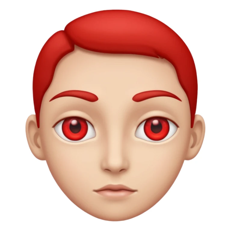 Emoji con todo los ojos de rojos  sticker