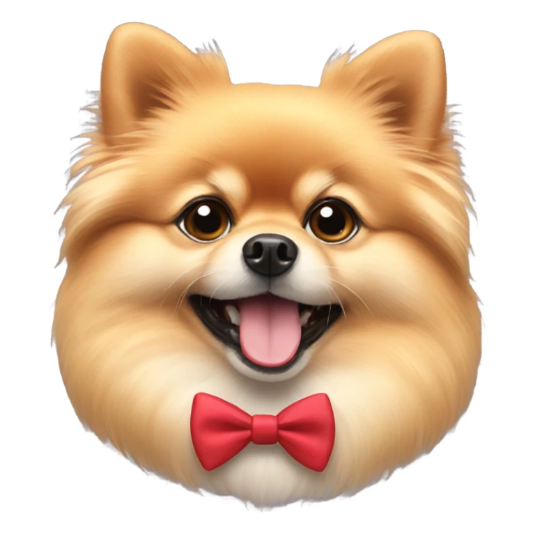 pomeranian with a bow tie sticker