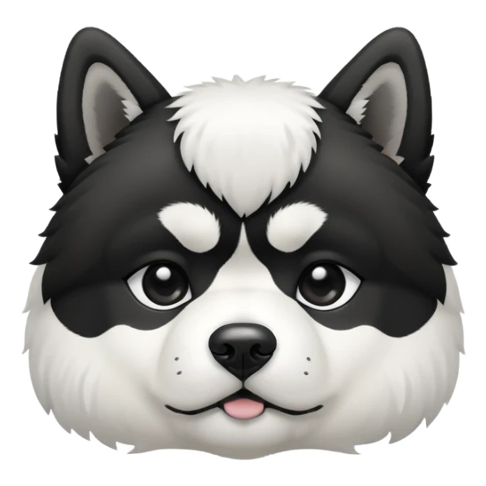 Black and white Akita  sticker