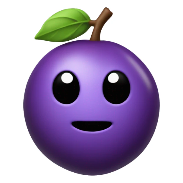 3D Plum  sticker