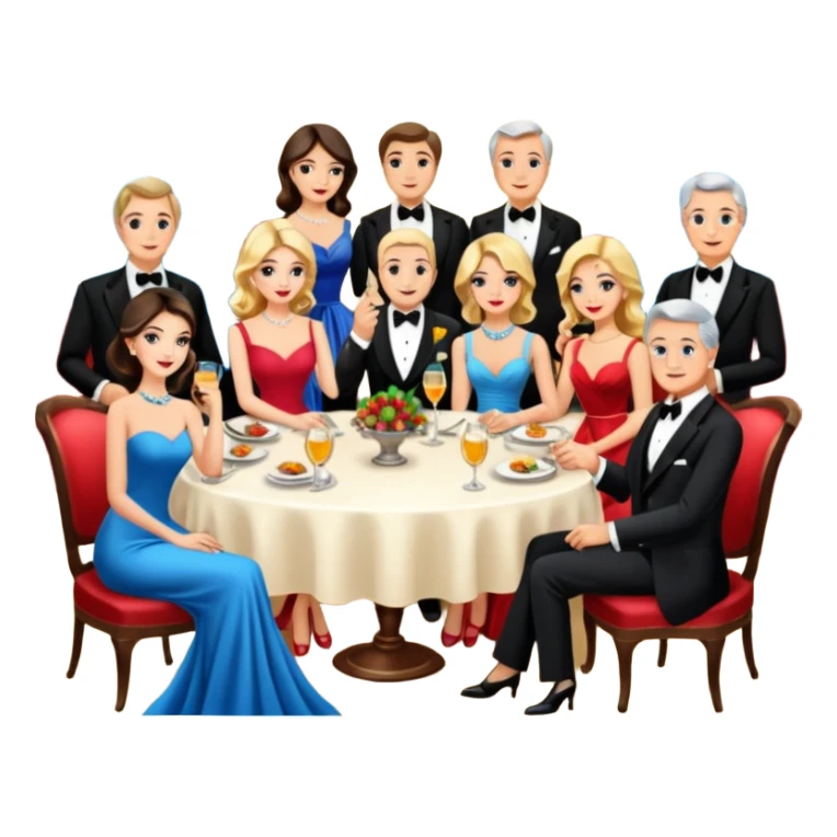 Each table is anchored by wealthy men—celebrities and aristocrats, socialites from the gossip pages, actors and musicians and producers, entrepreneurs and bankers—dining in the company of beautiful women. sticker