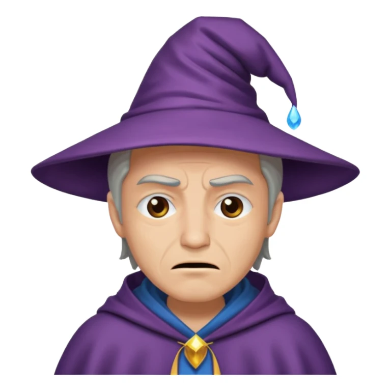 Male, mysterious wizard, 8 emojis, sad, happy, angry, confused, love, crying, neutral, random, no background sticker