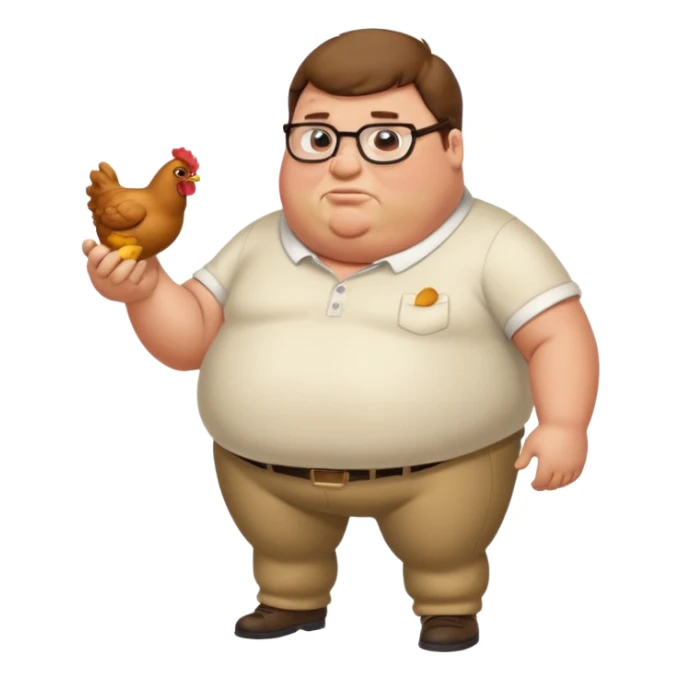 can you do  Peter Griffin stand and eat chicken thighs sticker