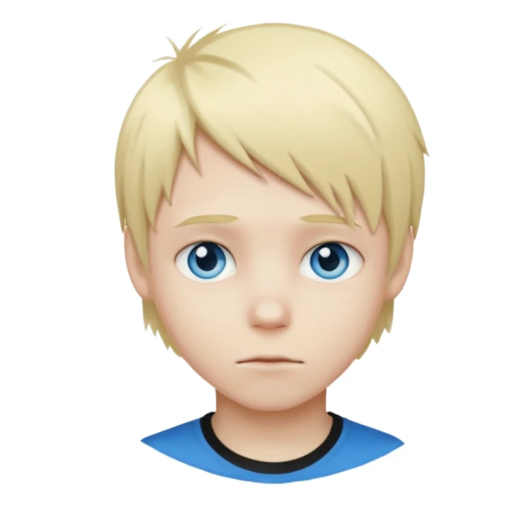 boy with blonde hair emo and blue eyes sticker