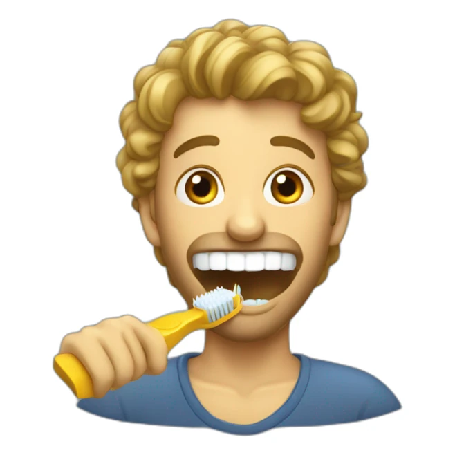 Gens qui se brosse les dents sticker