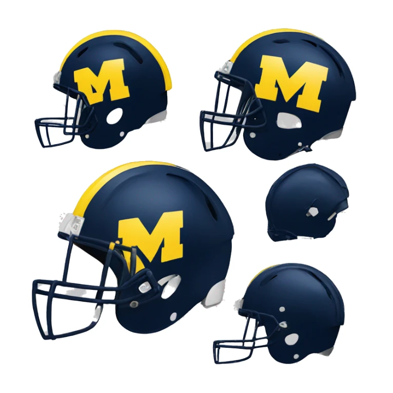 University of Michigan football helmet in trash sticker