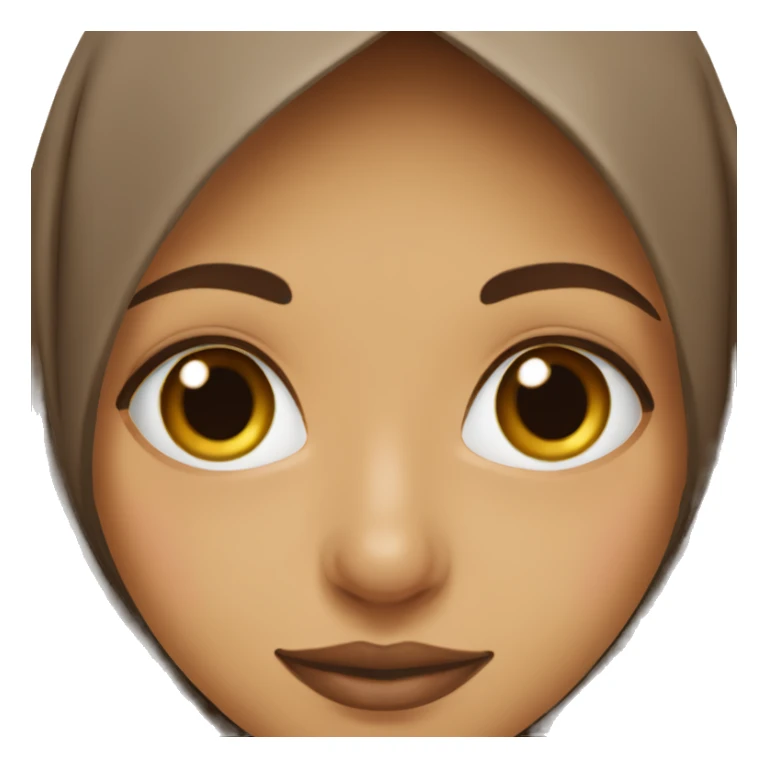 Brown Hijabi with mole on left side by lip sticker