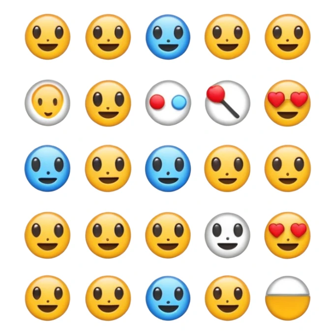 Generate a set of commonly used icons for the website. sticker