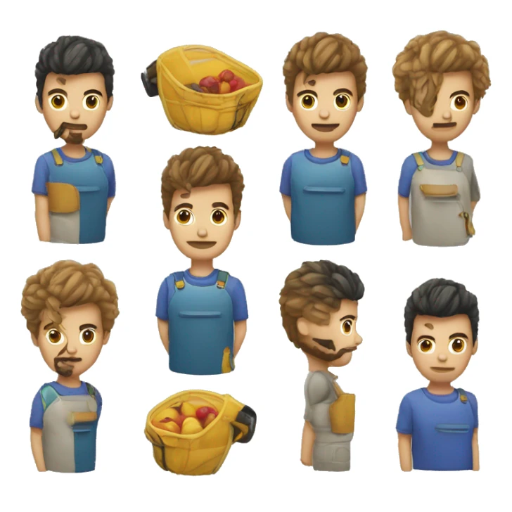 Tondeuse à gazon avec un mix de tondeuse à cheveux sticker