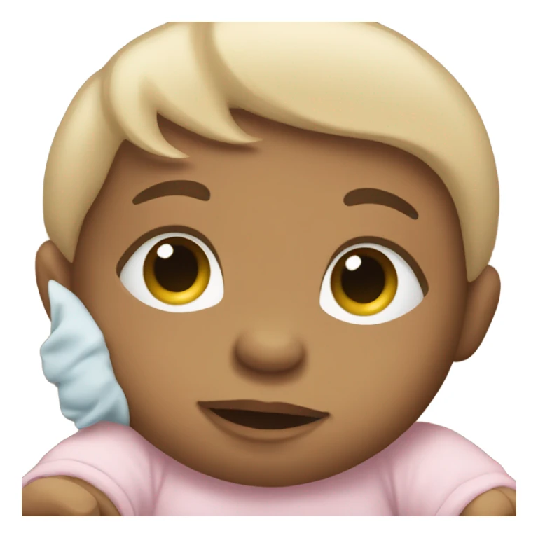 Baby with a bear sticker