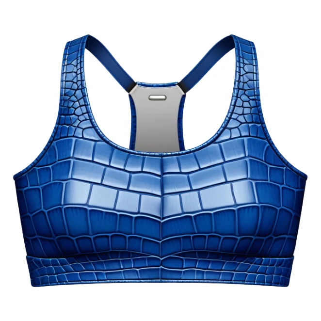 super realistic blue crocodile leather crop top sticker