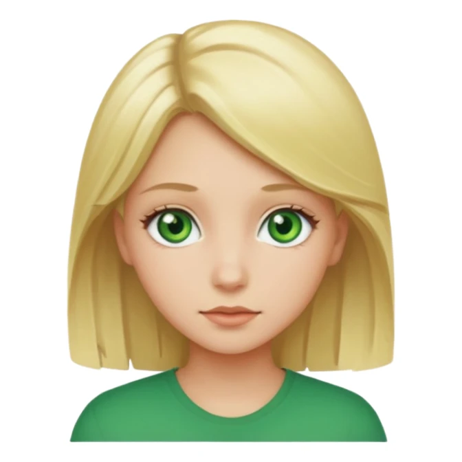 Girl blonde Green eyes sticker