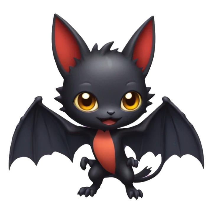  Kawaii Edgy Cool Beautiful Bat-Nargacuga-Litten full body sticker