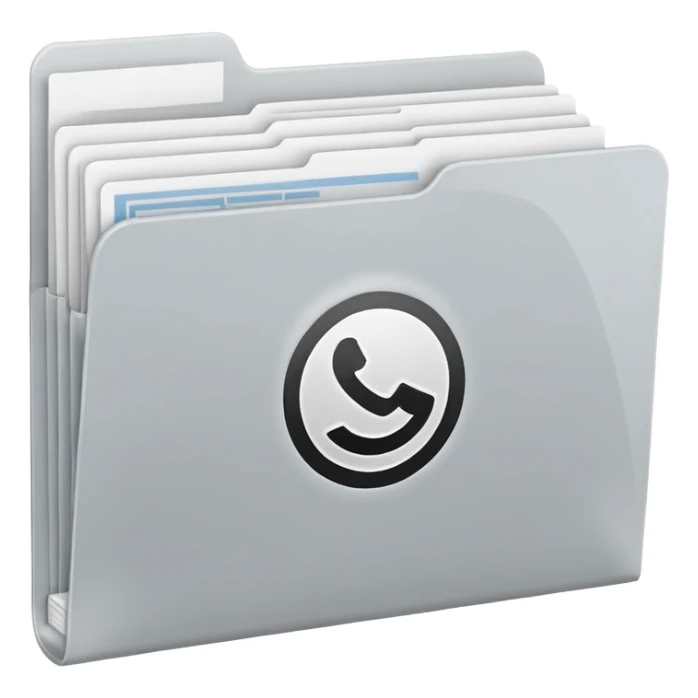A minimal emoji-style icon of this frosted light-gray plastic folder with elastic closure, closed, with a small clean tax/forms symbol on the front (stacked papers or checklist icon), subtle shading, and a neutral, administrative, organized vibe. sticker