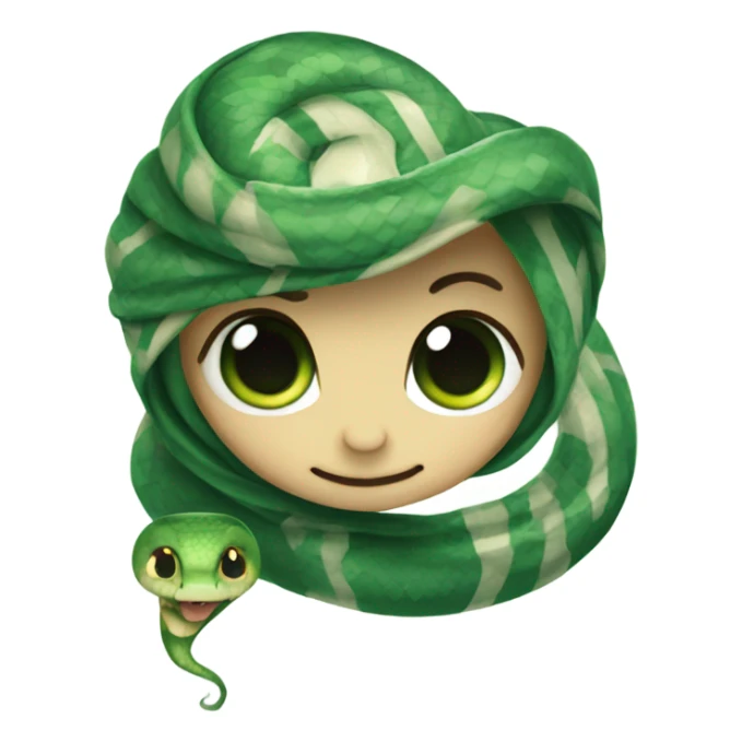 cute Slytherin baby snake with scarf hogwarts sticker