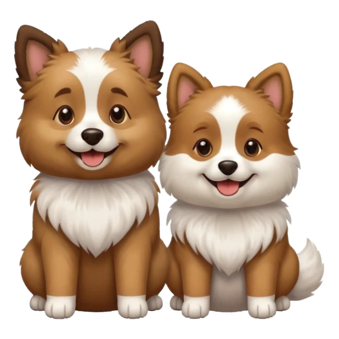 Dog couple sticker
