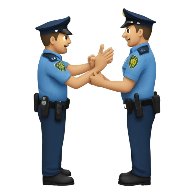 Policía Local Canarias haciendo gesto de ok con la mano sticker