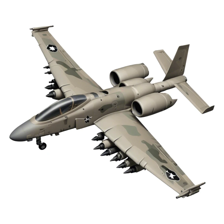 Warthog Jet (A-10 Thunderbolt II) - Fairchild Republic (Model Year: 2022) (Iconic colour: Desert camo) sticker