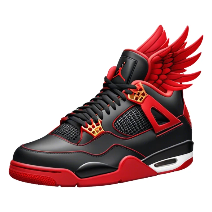 Black and red Jordan 4’s sticker