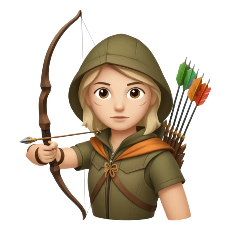 The classic hunter image with bow and arrow sticker