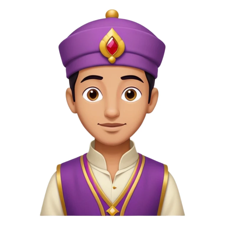 Aladdin with purple vest and fez sticker