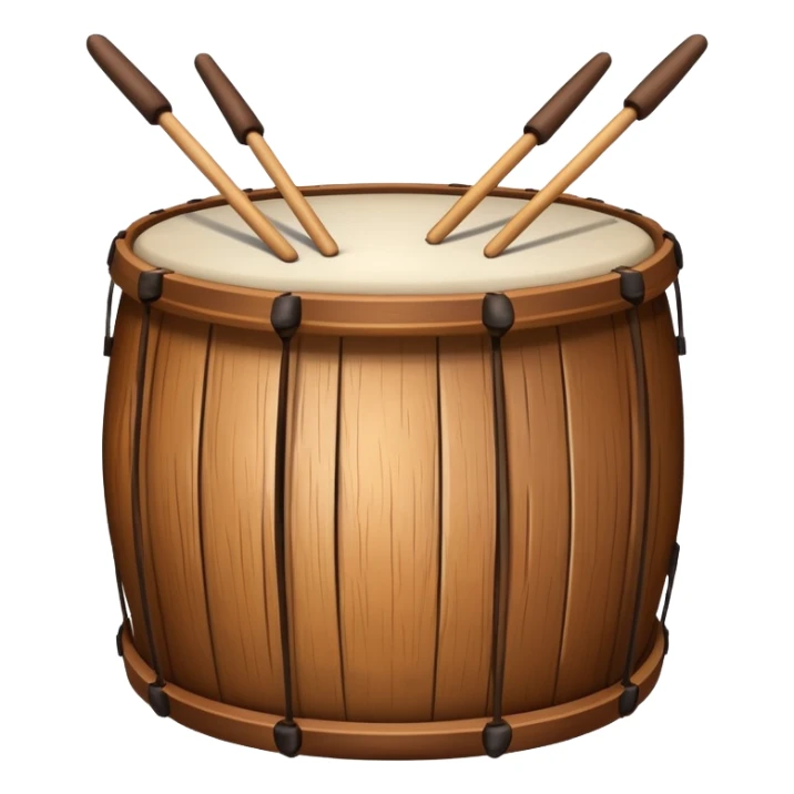 Traditional drum with sticks used to wake people up at dawn sticker