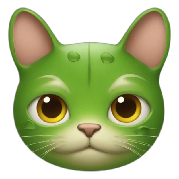 tête de chat avec corps de grenouille sticker