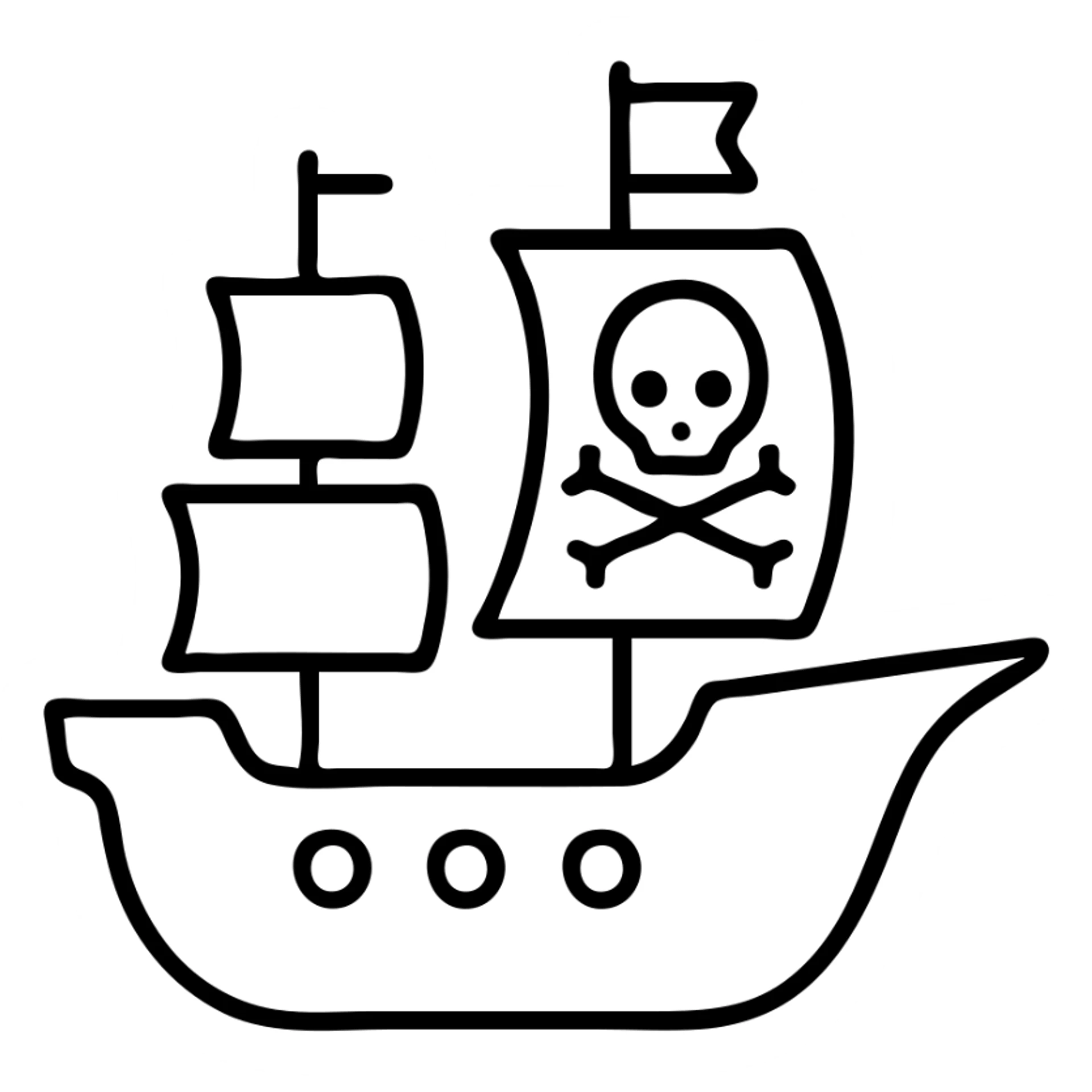 pirate ship sticker