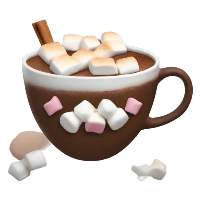 Hot chocolate with marshmallows Christmas themed  sticker