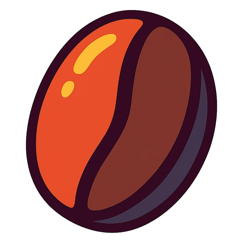 coffee bean sticker