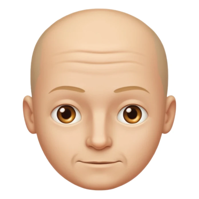 Generate a sarcastic emoji or sticker in a minimal flat-design style.  
The emoji should display a confident “nah, not today” attitude:  
- raised eyebrow  
- slight smirk  
- subtle eye-roll or side glance  
- rounded man face, without hair, ears sticker