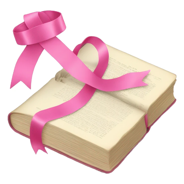Law book with pink ribbons sticker