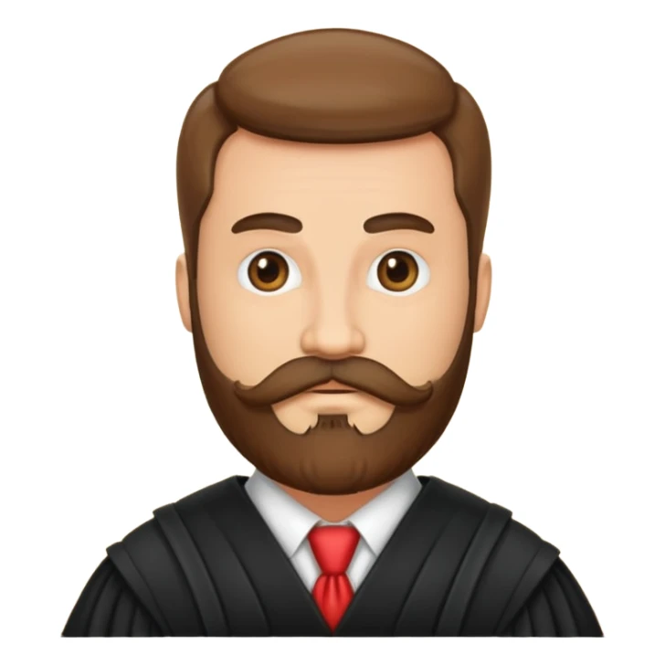 I need a man judge with beard and moustache sticker