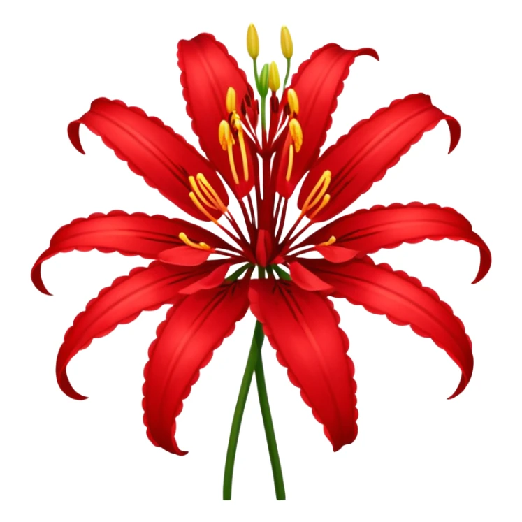 Red spider Lily flower sticker