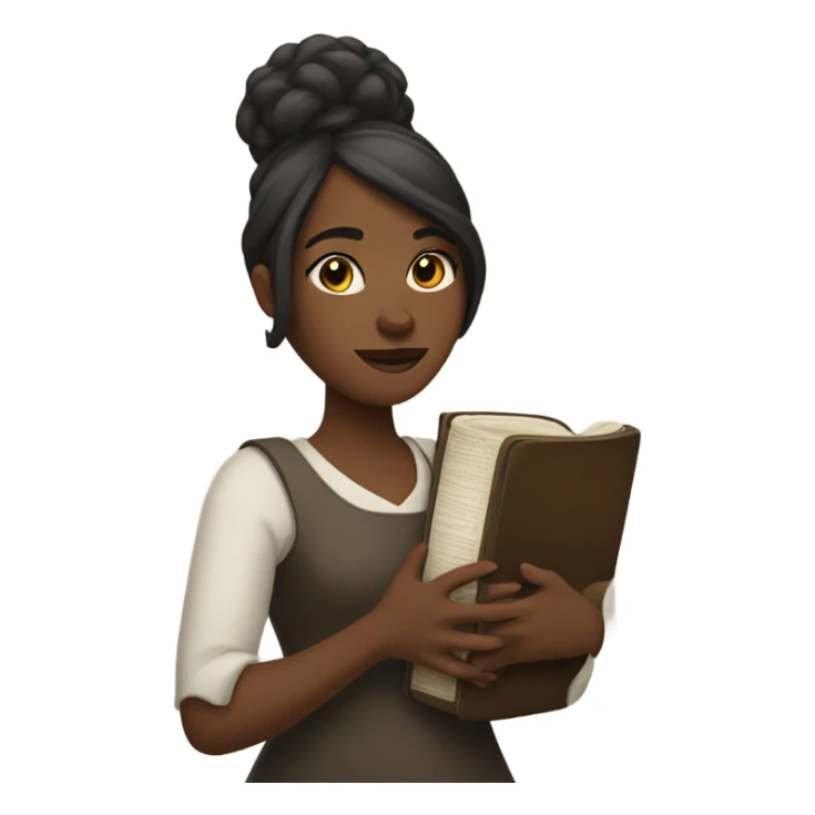 Black woman holding bible sticker