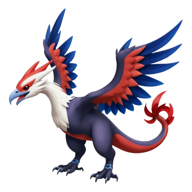 Yveltal-Noivern-Lugia-Fakémon-hybrid-creature (full body)  sticker